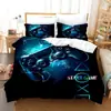 Juego de tres piezas 3D digital nuevo estampado de patrón de control de juego 3D ropa de cama comercio exterior textil para el hogar venta al por mayor transfronteriza