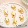 Acessórios de liga para nail art de laço dourado transfronteiriços, apliques metálicos ocos tridimensionais, acessórios populares de unhas vestíveis para DIY