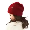 Gorro Holgado de Piel de Ardilla para Mujer, Nuevo Gorro de Otoño e Invierno, Gorro de Punto de Invierno para Mujer, Gorro Versátil para Exteriores