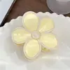 Estilo Coreano Novo Ins Costura Flor Grampo de Cabelo Textura Alta Qualidade Suave Meio Cabelo Versátil Acessórios de Cabelo Pinça Tubarão Feminina