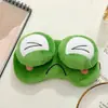 Máscara de Olhos de Sapo Fofa para Meninas, Bloqueadora de Luz, para Dormir, Soneca, Aliviar o Cansaço, Pelúcia Cartoon, Escritório