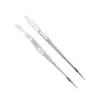Pinzas para Orejas Diente de Cocodrilo de 16CM Pinzas Profesionales para Orejas Pinzas Rectas Pulido Manual Ultra-finas Ultra-afiladas 16 Pinzas Curvas Clip