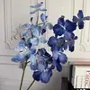 Orquídeas Artificiales de Alta Calidad con 9 Cabezas, Phalaenopsis, para Boda, Hotel y Decoración del Hogar, Arreglo Floral Suave Phalaenopsis