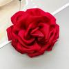 Flor grande de tela francesa retro para colgar, ramillete para el cabello, accesorios para ropa, zapatos, sombreros y bolsos, 12 cm