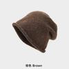 Gorro de otoño e invierno para niños, cálido gorro de lana con rizos, para todo tipo de rostro, gorro pequeño para el frío, gorro de punto de moda para cabeza grande
