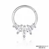 Anillo de Nariz Retro de Acero Inoxidable Moode Street Anillo para Hélice de Oreja Luna Serpiente Anillo Margarita Anillo Sin Costura Pendientes de Cadena Comercio Exterior
