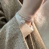 Pulsera de Cuentas Dulces en Forma de Corazón para Mujer, Pulsera Geométrica en Capas para el Día a Día, Joyería Creativa de Nicho Estilo Ins