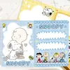Caderno Fofo Patchwork Snoopy A5 Novo Caderno Colorido de Desenho Caderno de Notas Impresso Pintado à Mão Diário de Estudante