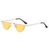 3530 gafas de sol de estilo hip hop con montura semicircular retro de montura pequeña, gafas de sol divertidas para fotos callejeras, gafas de sol de metal europeas y americanas