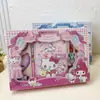 Set de Cuaderno con Candado de Contraseña Pu de Sanrio Bolso Boutique de Gama Alta que Calienta el Corazón Caja de Regalo Papelería para Niños Regalos Premios