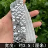 Encaje de Lentejuelas Doradas de 3.5CM de Ancho Decoración DIY para Ropa, Zapatos, Sombreros, Adornos, Accesorios