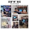 Escritorio de Computadora de Escritorio para Uso en Casa con Tablero Perforado Escritorio Estantería Integrada Escritorio para Juegos Apartamento Pequeño Escritorio de Estudio para Estudiantes Escritorio de Oficina