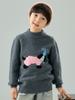 Cárdigan Infantil Jacquard Circo Cuello Semi Alto Engrosado Otoño e Invierno Nuevo Estilo Ropa de Punto para Niños y Niñas Suave y Cálido