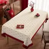 Mantel de Año Nuevo 2026 Año del Caballo, Impermeable, Lavable-Gratis, Mantel Decorativo Rojo Festival de Primavera, Mantel Largo de Alta Gama