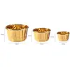 Vaso de papel dorado y plateado para hornear pasteles, vasos de papel para muffins, vasos de papel para pasteles, soporte de papel recubierto para rizar muffins, tamaño grande y mediano, tamaño pequeño.