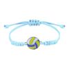 Explosiones transfronterizas pulsera tejida de resina de béisbol fútbol sóftbol voleibol fútbol fuente de fábrica