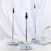 Adornos de Candelabro de Estilo Europeo, Mesa de Comedor Pequeña, Cena Romántica a la Luz de las Velas de Estilo Occidental Juego de Tres Piezas, Adornos Galvanizados para Boda, Artesanía de Estilo Europeo