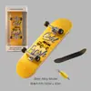 Juguete de patineta de dedo Amazon con explosiones transfronterizas rusas, rodamiento de aleación de arce de cinco capas, descompresión de la punta del dedo del pulgar.