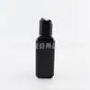 Frasco Quadrado Preto 50ml Recarregável para Loção, Líquido para Isca de Pesca, Óleo Essencial e Recipiente de Óleo