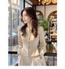 Exportación Estilo Japonés y Coreano Textura Abrigo Corto Mujer Otoño Nuevo Super Atractivo Yujie Frío Cintura Ceñida Top