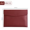 Bolsa de Documentos A4 em Couro para Armazenamento, Pasta de Arquivos, Bolsa Portátil para Recibos, Personalizável com Impressão de Logo
