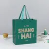Bolsas de Tote de Cartón Blanco Personalizadas, Bolsas de Regalo Publicitarias Corporativas Impresas para Capacitación, Bolsas de Papel Hechas a Medida para Compras de Alimentos y Ropa