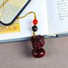 Sándalo Rojo Cigarra Dorada Colgante de Calabaza Mochila Cadena para Teléfono Móvil Llavero Colgante Accesorios Pequeños Artesanía Asa