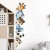 Lado Izquierdo Torcido Panda Rojo Autoadhesivos de Pared Dibujos Animados Animales Lindos Habitación Infantil Pegatinas Decorativas de Pared BR0291F