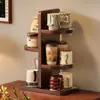 Soporte Multifuncional de Escritorio de Múltiples Niveles para Vasos Oficina Sencillo Estante Pequeño de Flores Encimera de Cocina Estante de Almacenamiento Rincón de Almacenamiento de Especias