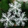 Decoraciones navideñas Adornos para árbol de Navidad Copo de nieve de plástico cepillado de 11 cm Escaparate navideño copo de nieve