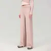 Calça esportiva térmica com toque nude, amarração, modelagem solta, que afina a silhueta, com efeito de caimento, adequada para corrida ao ar livre e yoga, calça de perna reta