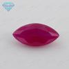Huagang gem Horse Eye 5 # corindo vermelho fosco superfície do anel de pedra nua forma de folha de pedra 5 fundo de areia de rubi sintético