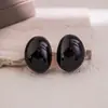 Argola de Agulha Prateada Moda Europeia e Americana Brilhada Oval Simples Personalidade Temperamento Leve Luxo High-End Versátil