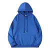 Sudadera con capucha forrada de forro polar de 380 g, estilo otoño e invierno, casual, cálida, versátil, color liso, jersey grueso para hombre