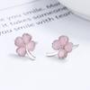 Pendientes de trébol de cuatro hojas de la suerte de plata de ley 925 para mujer, estilo nuevo, estilo sencillo, combina con todo, elegantes, para verano de 2022.