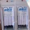 Refil de Caneta Apagável Tipo St Press 0,5mm Azul Cristal Preto Carvão Apaga-Fácil Apagável por Calor Ponta Esférica Refil de Caneta Gel Borracha Mágica