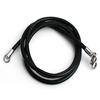 Acero Inoxidable Europeo y Americano Hombres Cadena Negra de Cuero Genuino Cuerda de Cuero Broche de Langosta Mujeres Hebilla de Piel de Vaca Cordón Collar