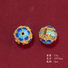 2024 nuevo bronce antiguo oro cloisonné DIY Wenwan a través de agujero cuentas colgante collar joyería material