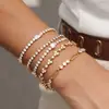 Pulsera Jieding de Acero de Titanio Apilable Lujo Ligero Sensación de Alta Gama Joyería de Mano Acero Inoxidable Venta al por Mayor Transfronteriza Moda Joyería de Oro de 18K