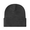 Gorro de Tricô Liso para Cross-Border da Amazon com Bordado, Chapéu de Esqui Versátil para Casal, Gorro de Tricô Pulôver Unissex para Exterior