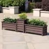 Envío Gratis Aleación de Aluminio Maceta para Flores Exterior Balcón Maceta Rectangular Caja de Plantación Canaleta para Flores Maceta para Plantas Verdes Jardín del Hogar