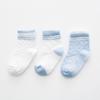 C337 Calcetines Infantiles Zhuo Shang Calcetines de Algodón Primavera y Verano Delgados de Dos Colores Cuadros Rayas Malla Lindos Calcetines para Niños