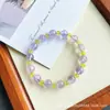 Pulsera de cristal blanco natural, diseño original, moderna, exquisita y que irradia una sensación de alta gama; pulsera de cristal para mujer, diseño único, venta al por mayor desde el fabricante