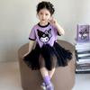 Vestido Infantil Verão 2026 Novo Estiloso Roupa Infantil Vestido Princesa Manga Curta Vestido de Verão em Malha para Bebê