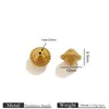 Accesorios de cuentas giratorias de acero inoxidable con rayas verticales, chapado en oro al vacío, cuentas espaciadoras para pulseras y collares de bricolaje, fabricación de cuentas metálicas vintage