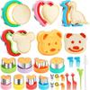 Conjunto de Moldes para Sanduíche de 40 Peças Amazon Cortador de Pão Torrada Desenho Animado Molde de Bolso para Sanduíche de Frutas
