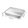 Plato para Toallas Espesado de Acero Inoxidable con Tapa Plato para Tiramisú Plato para Cocina Fría Plato Cuadrado Plato para Arroz Caja para Conservar Frescura Plato para Preparación de Alimentos