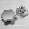Perilla en Forma de Estrella Hexagonal Manivela de Flor de Ciruelo de Aleación de Zinc Mango con Agujero de Luz Rosca de Tornillo de Fijación con Agujero Lateral Mango M8M10M12