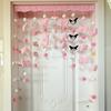 Cortina de Puerta Morada Mágica Culomi Love para Habitación Infantil Cortina de Dibujos Animados Cortina sin Taladro Cortina Divisoria para Mujeres