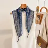 Pañuelo Paisley Vintage en Forma de Diamante para Mujer, Estilo de Nicho, Accesorio de Moda de Alta Gama para el Cuello, Bufanda, Pañuelo Pequeño, Cinta para el Cabello